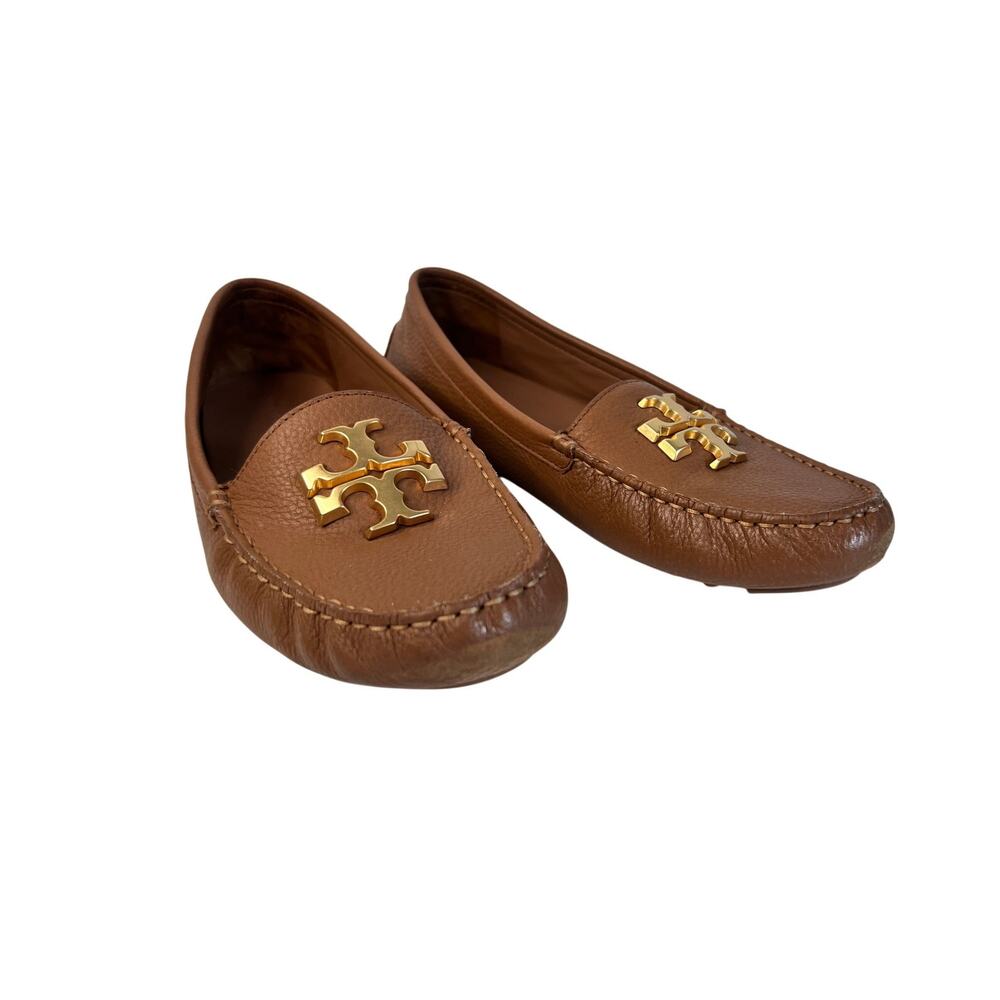 Tory Burch Driving Loafers Size 10 US Caramel Leather Driving Capsule Wardrobe